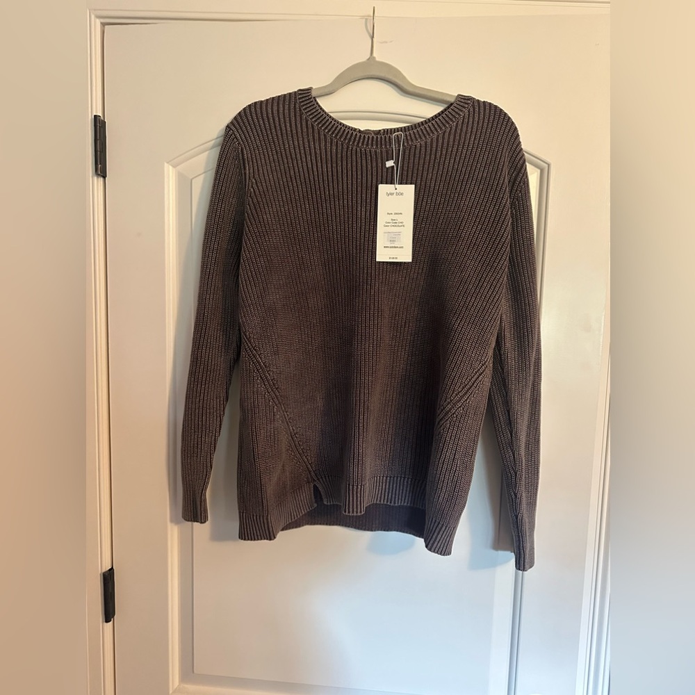 NWT Tyler Boe/ Button Back Mineral Wash/ Chocolate/ Size L